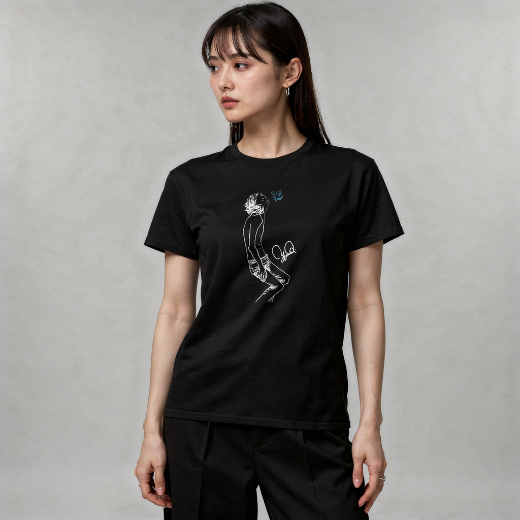 男と鳥 Black T